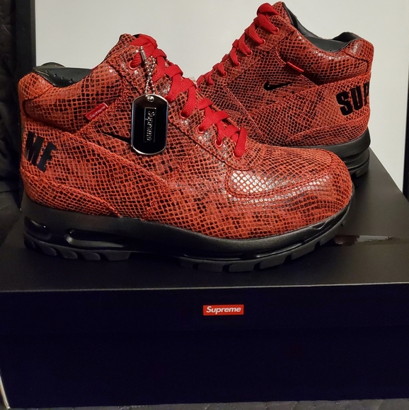 Supreme x Nike Air Max Goadome “Red Snakeskin” 9.5 - Picture 8 of 11